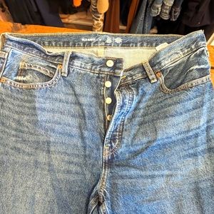Old navy sky high straight jean button fly
